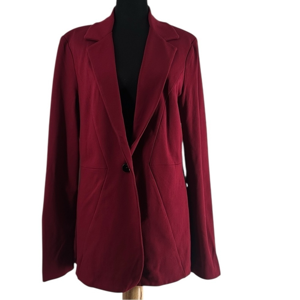 Joseph Ribkoff blazer deep burgandy back detail career event holidays sz 12